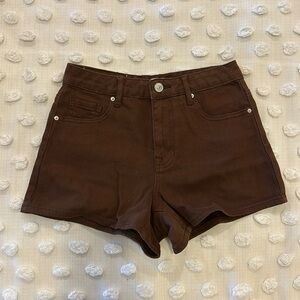 Brown denim shorts PacSun